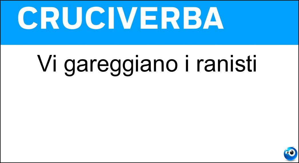 Vi gareggiano i ranisti Soluzione Vi gareggiano i ranisti - Piscina