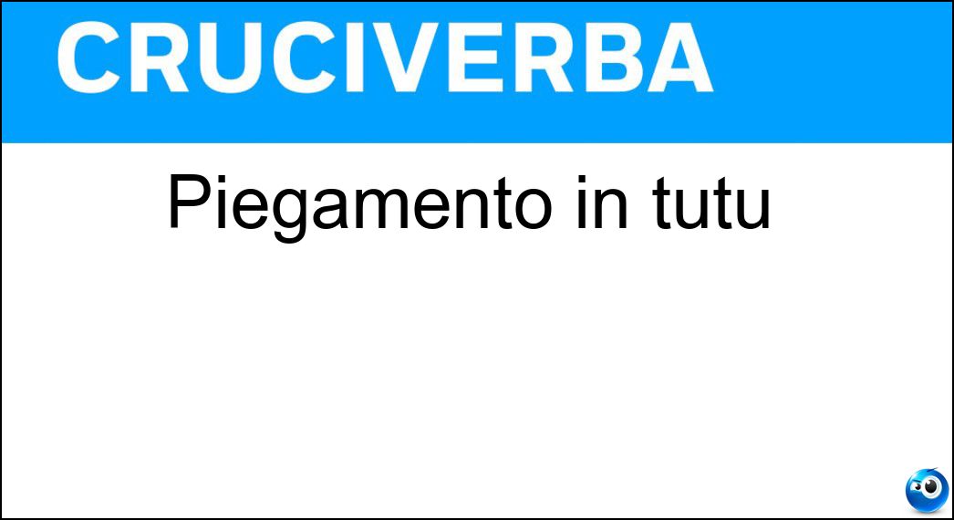 Piegamento in tutù Soluzione Piegamento in tutù - Plié