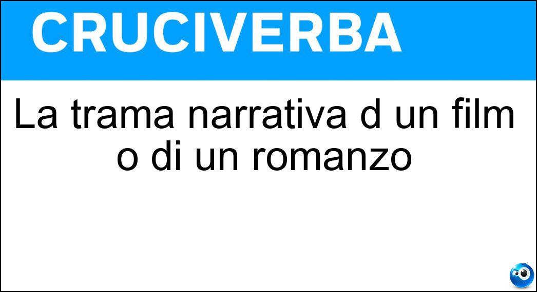 La trama narrativa d un film o di un romanzo Soluzione Cruciverba: La trama narrativa d un film o di un romanzo - Risposta Plot