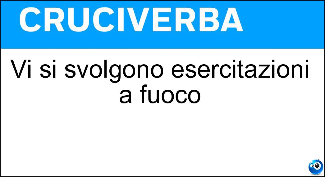 Vi si svolgono esercitazioni a fuoco Soluzione Cruciverba: Vi si svolgono esercitazioni a fuoco - Risposta Poligono Di Tiro