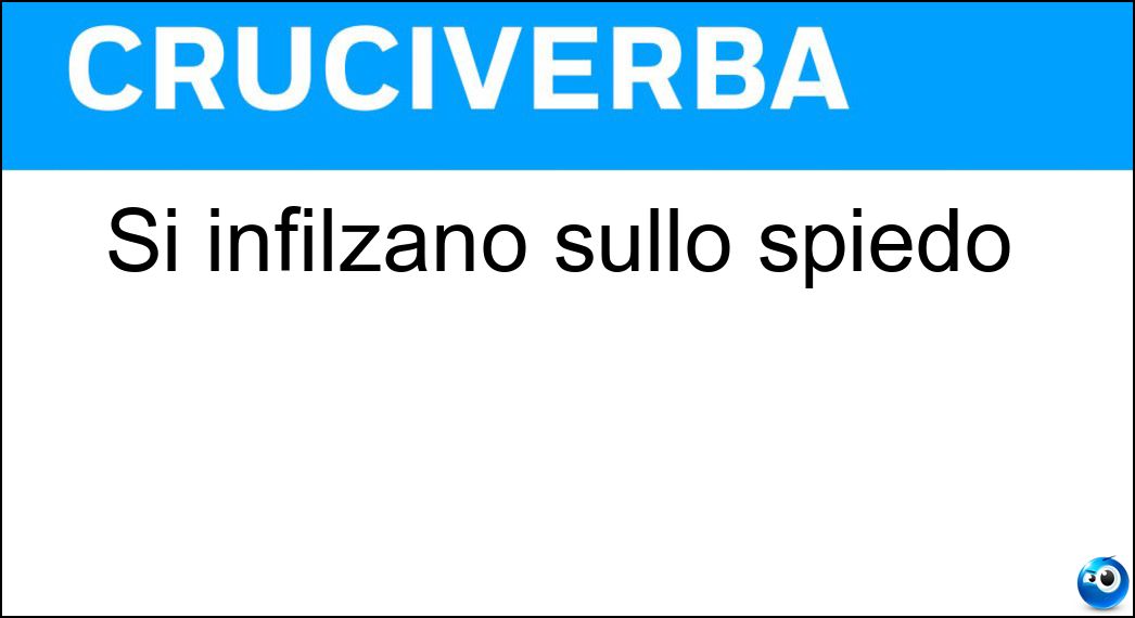 Si infilzano sullo spiedo Soluzione Cruciverba: Si infilzano sullo spiedo - Risposta Polli