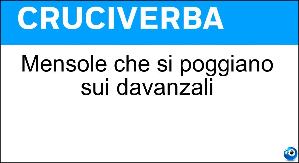 Mensole che si poggiano sui davanzali