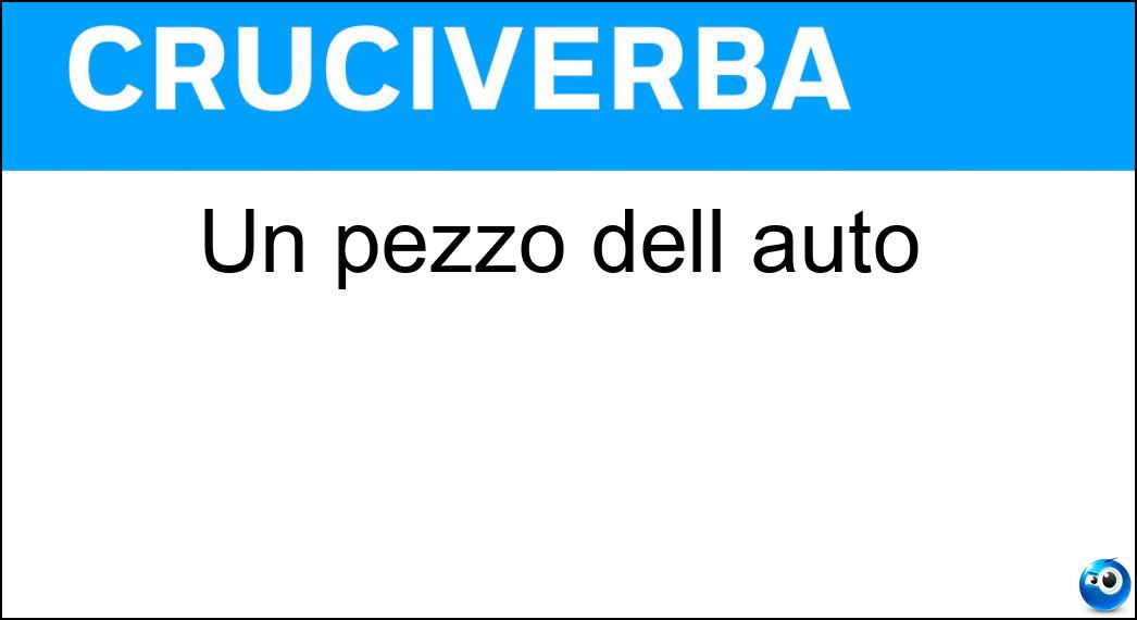 Soluzione Un pezzo dell auto - Portiera