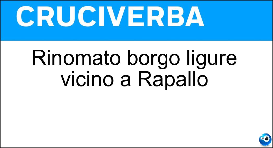 Rinomato borgo ligure vicino a Rapallo Soluzione Rinomato borgo ligure vicino a Rapallo - Portofino