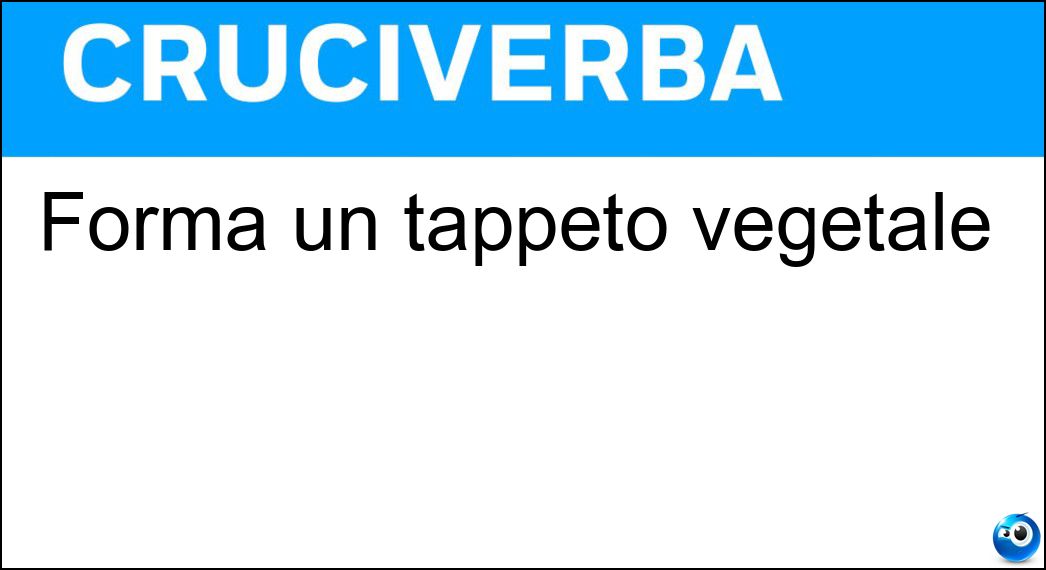 Forma un tappeto vegetale Soluzione Forma un tappeto vegetale - Prato