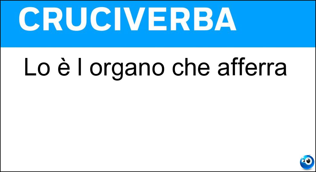 Lo è l organo che afferra Soluzione Cruciverba: Lo è l organo che afferra - Risposta Prensile
