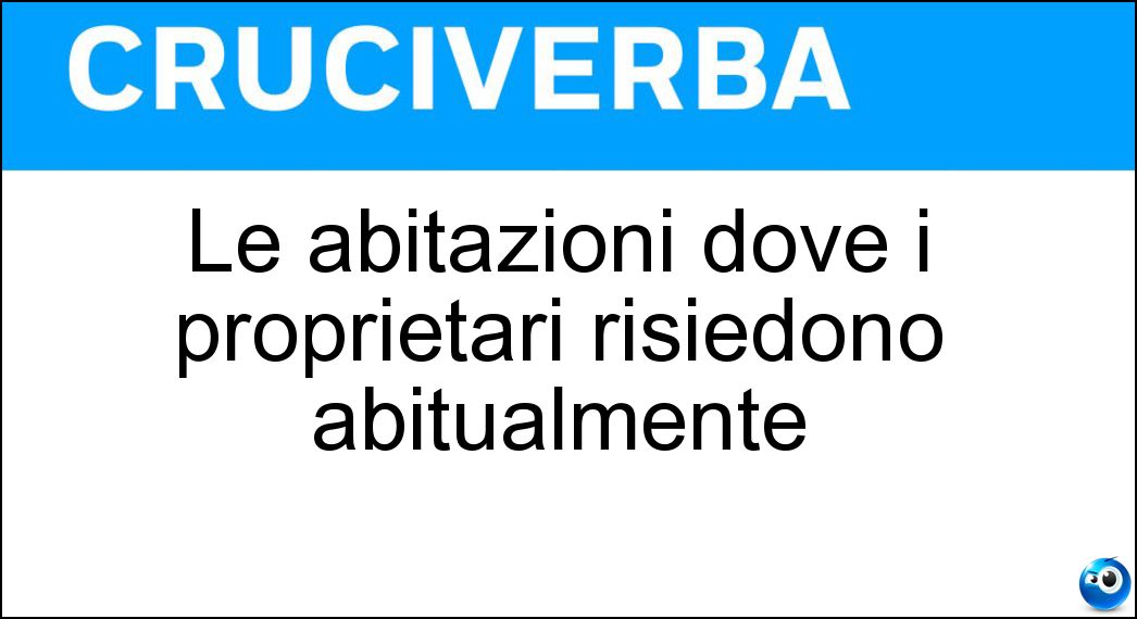 abitazioni dove