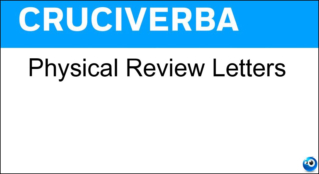 Physical Review Letters Soluzione Physical Review Letters - Prl
