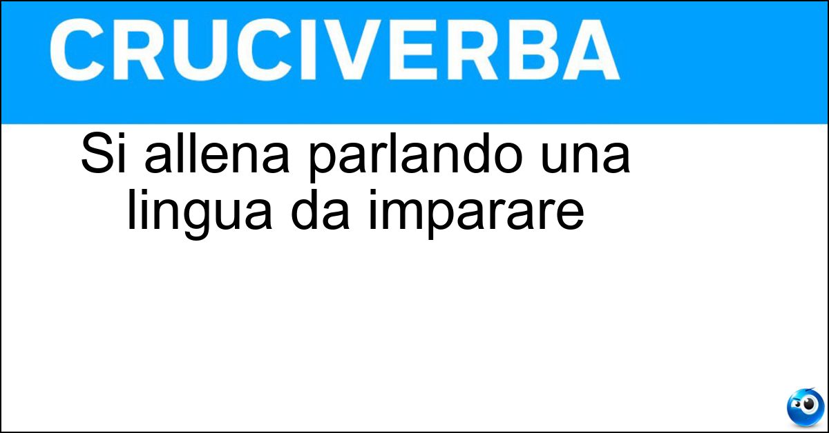 Soluzione Si allena parlando una lingua da imparare - Pronuncia