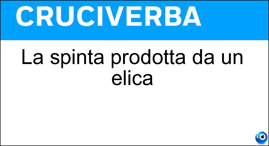 La spinta prodotta da un elica