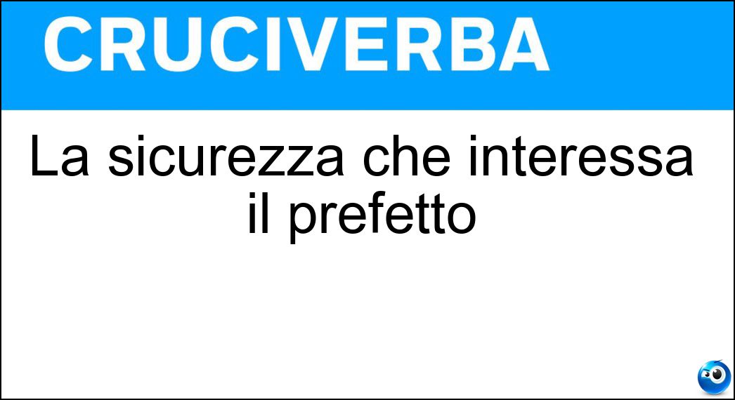 sicurezza interessa