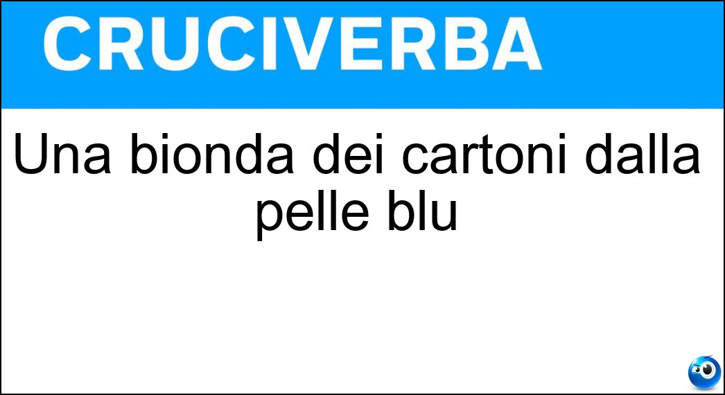 Una bionda dei cartoni dalla pelle blu