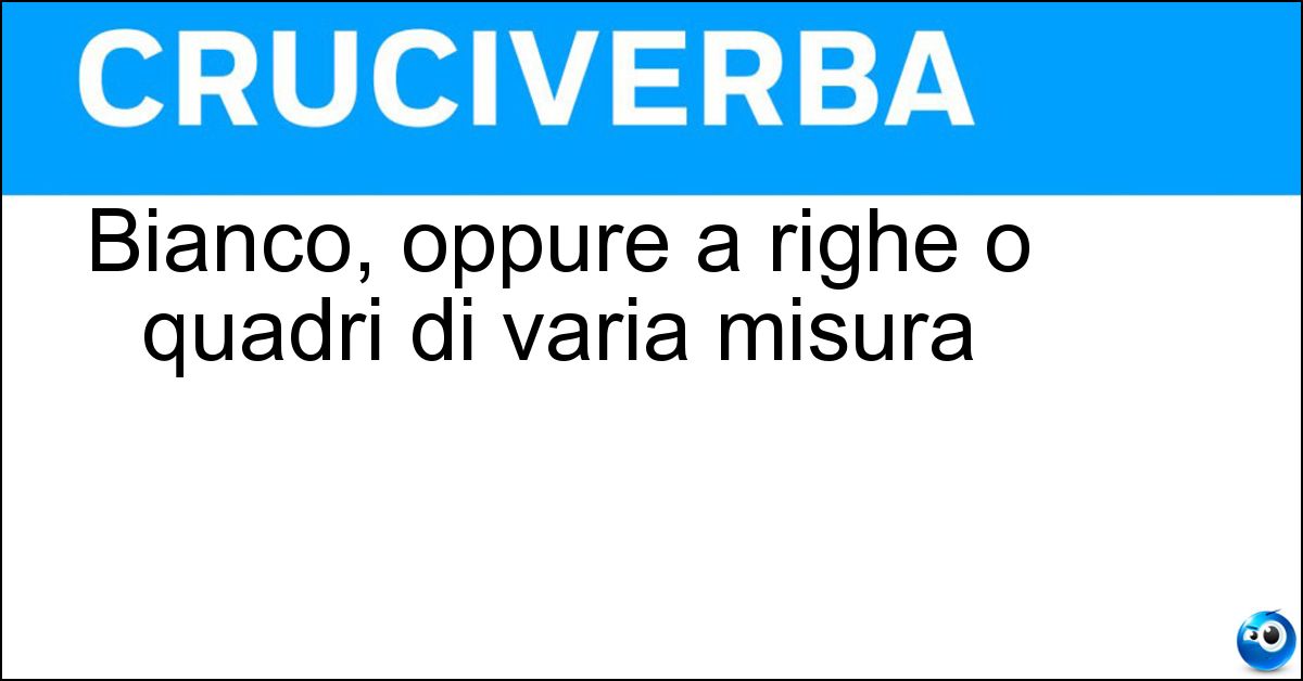 Soluzione Bianco, oppure a righe o quadri di varia misura - Quaderno