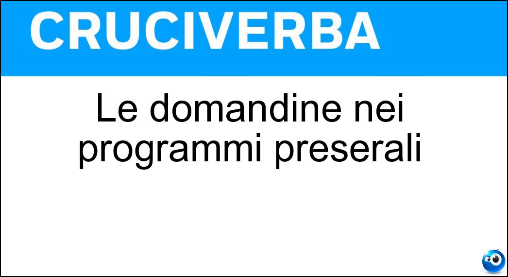 domandine programmi