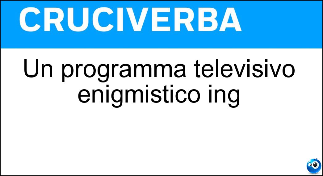 programma televisivo