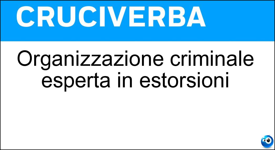 organizzazione criminale