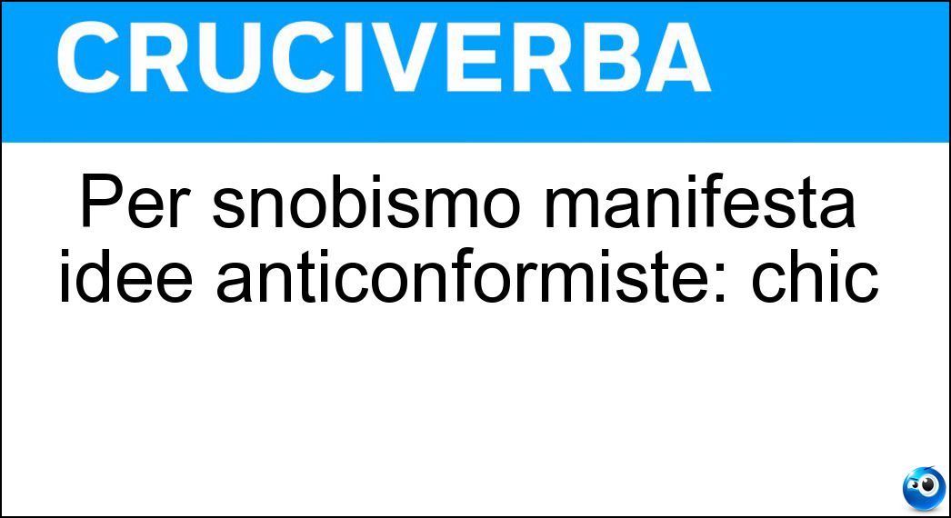 snobismo manifesta