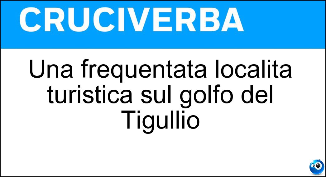 Una frequentata località turistica sul golfo del Tigullio Soluzione Una frequentata località turistica sul golfo del Tigullio - Rapallo