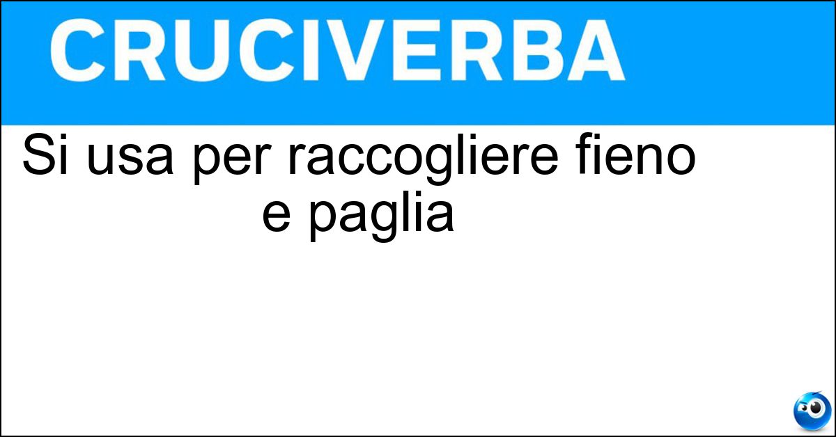 Si usa per raccogliere fieno e paglia Soluzione Si usa per raccogliere fieno e paglia - Rastrello