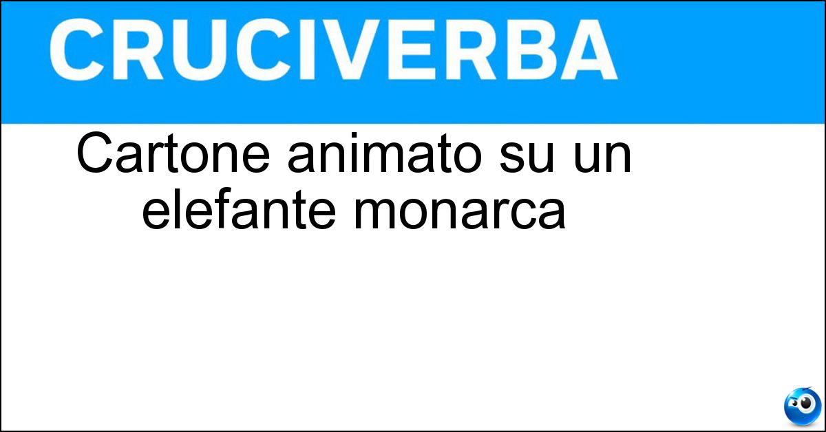 Cartone animato su un elefante monarca Soluzione Cartone animato su un elefante monarca - Re Babar