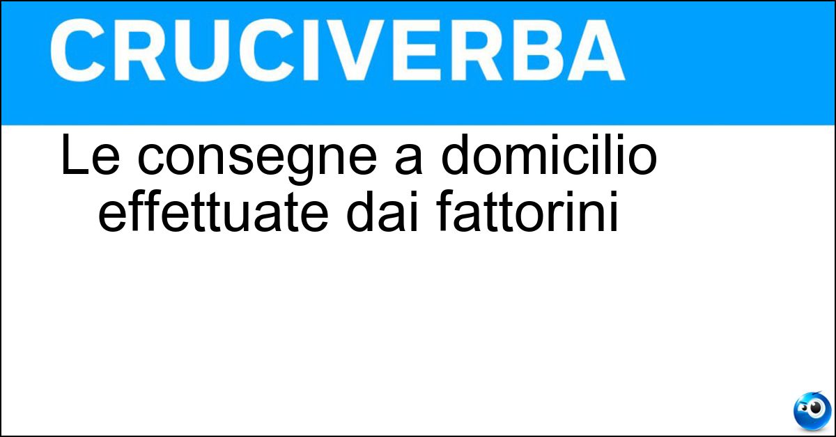 Soluzione Le consegne a domicilio effettuate dai fattorini - Recapiti