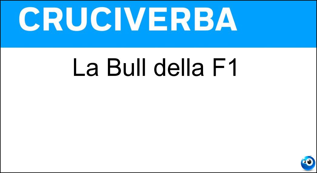 La Bull della F1 Soluzione La Bull della F1 - Red