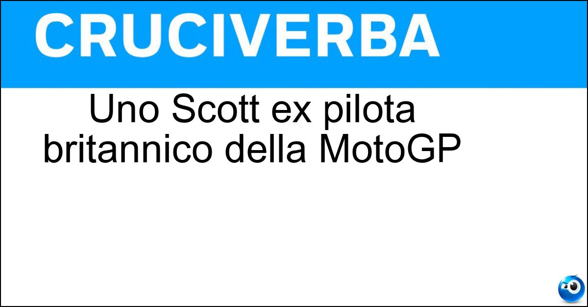 Soluzione Uno Scott ex pilota britannico della MotoGP - Redding