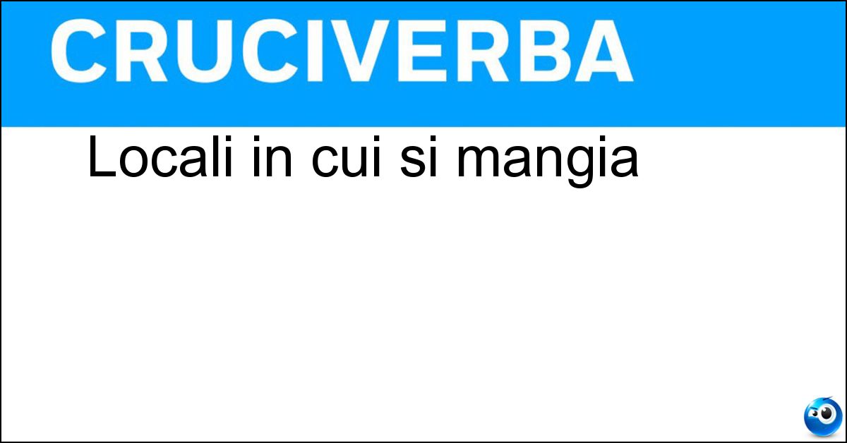 Locali in cui si mangia Soluzione Locali in cui si mangia - Refettori