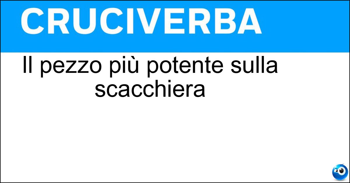 Soluzione Il pezzo più potente sulla scacchiera - Regina