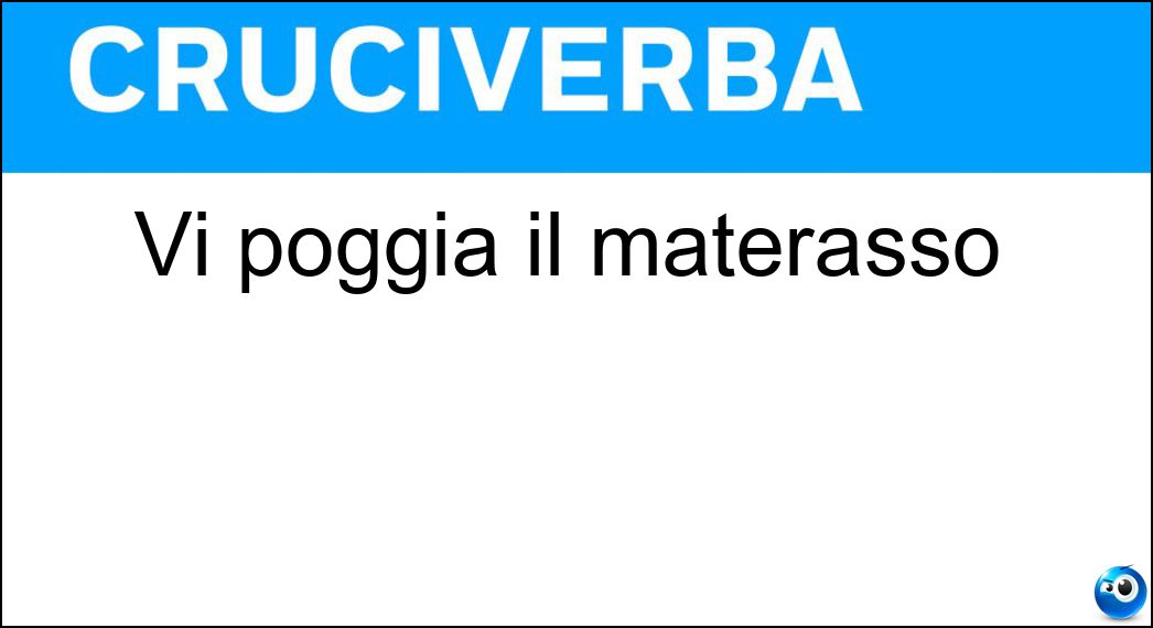 Vi poggia il materasso Soluzione Vi poggia il materasso - Rete