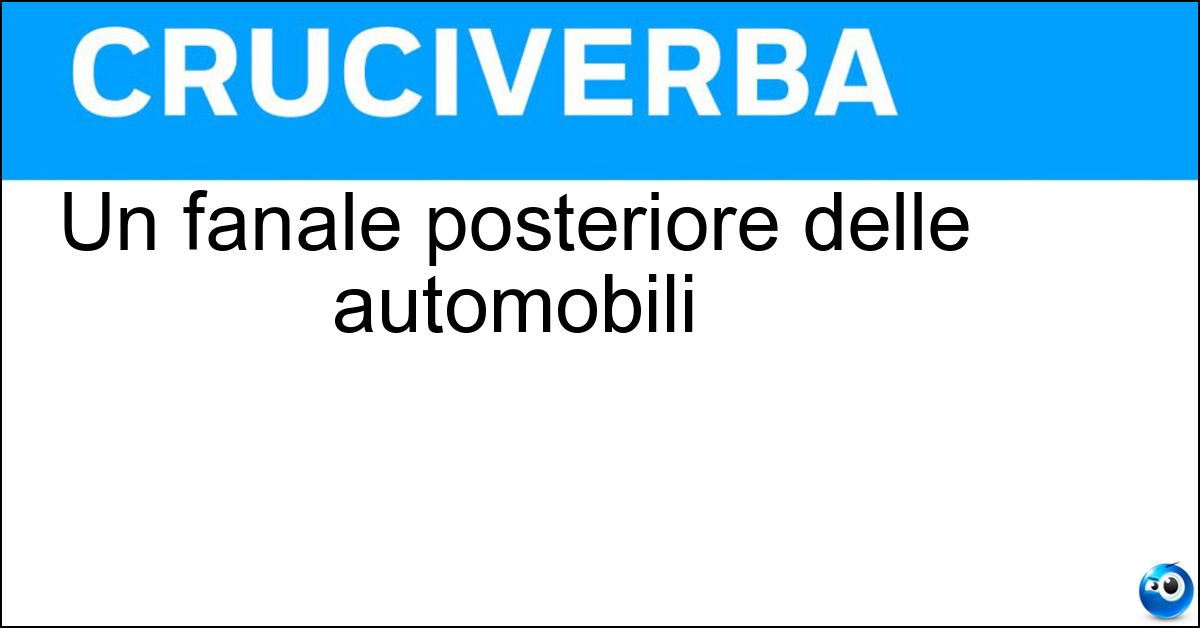 Un fanale posteriore delle automobili Soluzione Un fanale posteriore delle automobili - Retronebbia