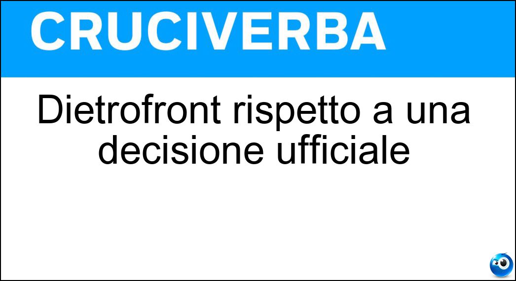 dietrofront rispetto