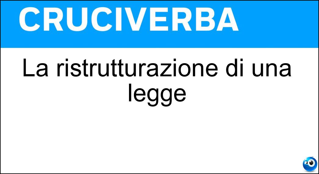 ristrutturazione legge