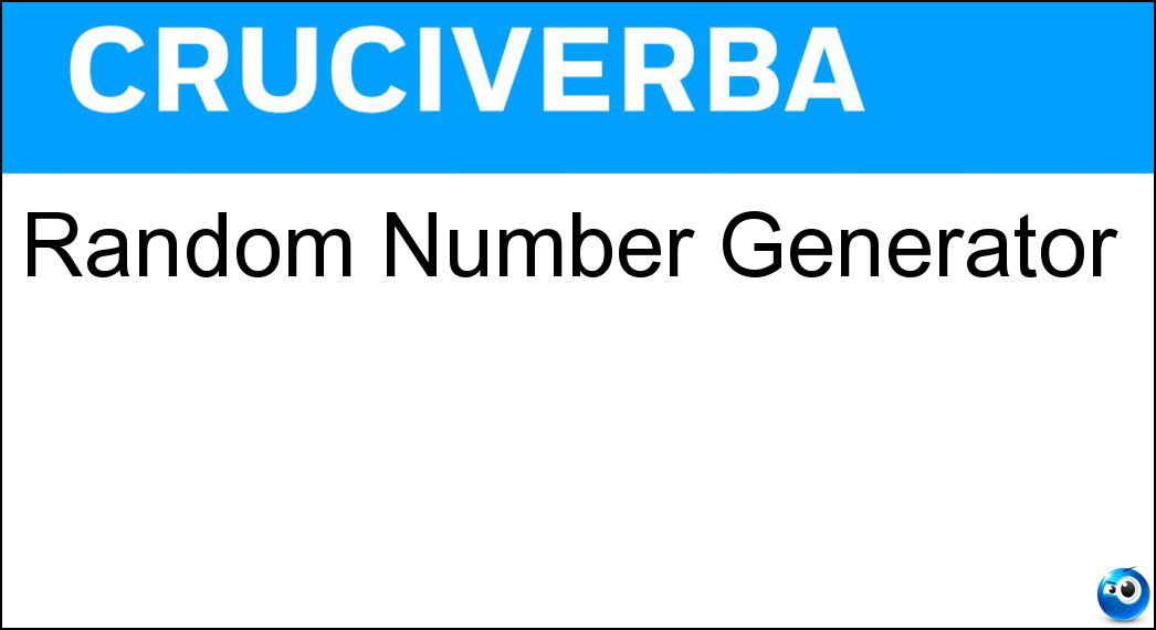 Random Number Generator Random Number Generator
