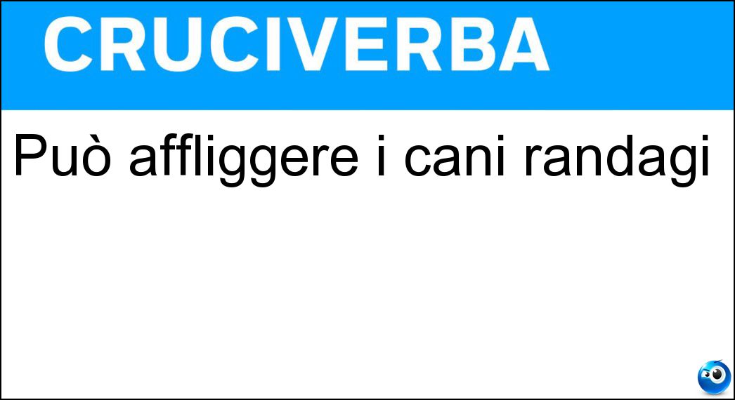 Può affliggere i cani randagi Soluzione Può affliggere i cani randagi - Rogna