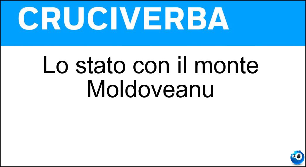 Lo stato con il monte Moldoveanu