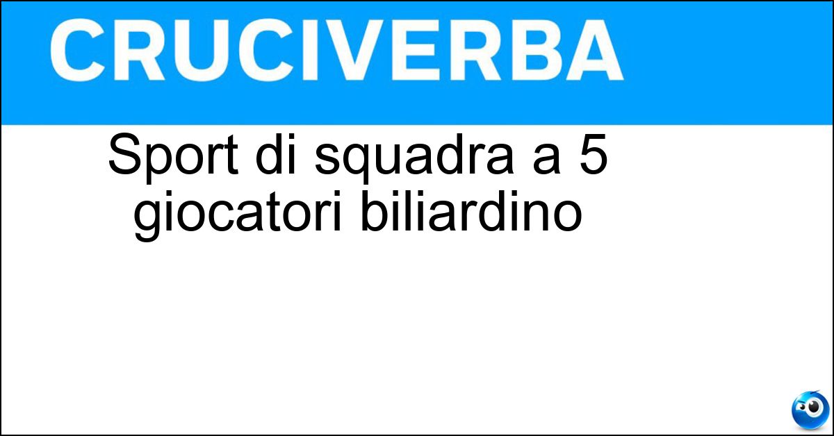 Sport di squadra a 5 giocatori biliardino Soluzione Sport di squadra a 5 giocatori biliardino - Rugby