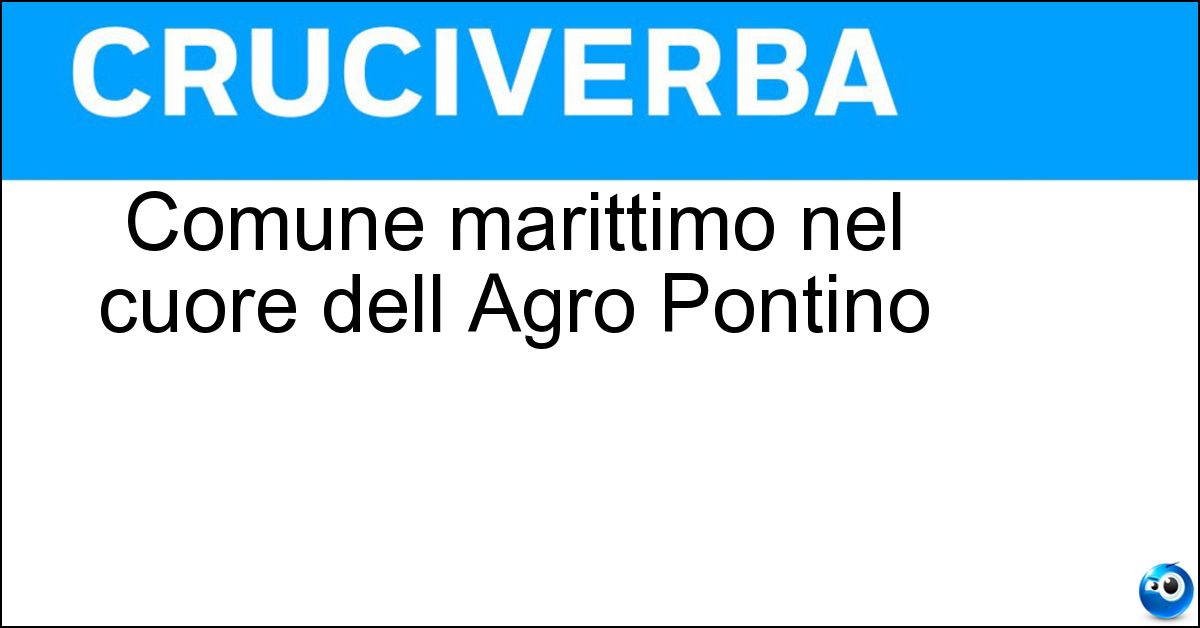 Comune marittimo nel cuore dell Agro Pontino Soluzione Comune marittimo nel cuore dell Agro Pontino - Sabaudia