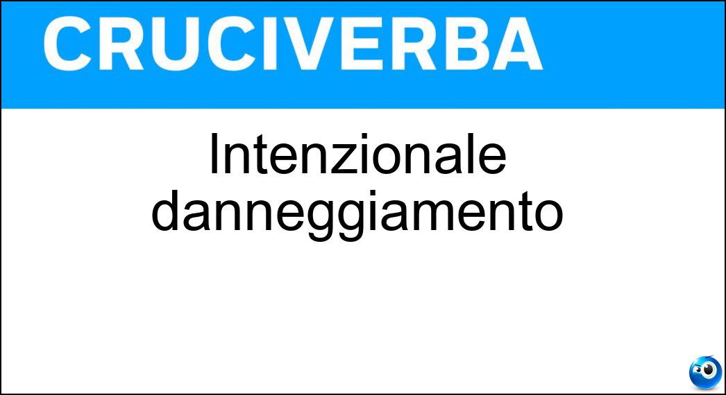 Intenzionale danneggiamento Soluzione Intenzionale danneggiamento - Sabotaggio