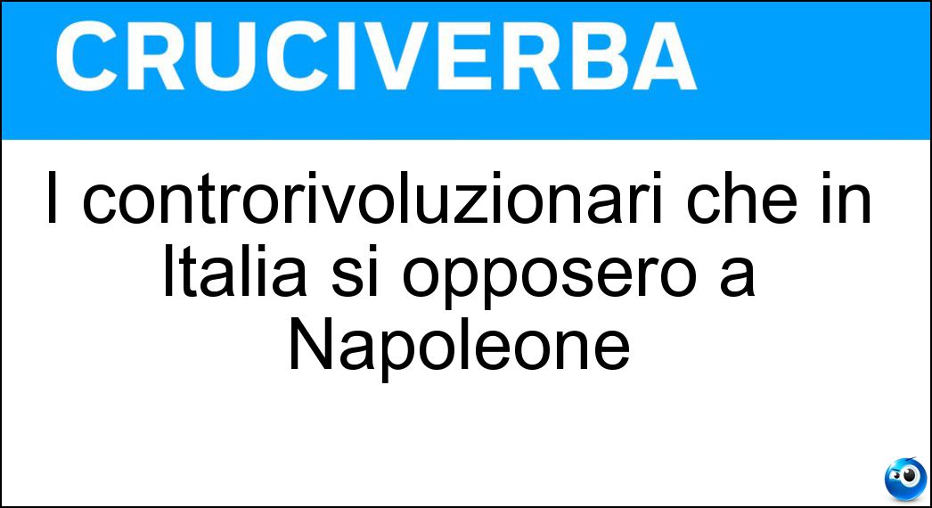 I controrivoluzionari che in Italia si opposero a Napoleone Soluzione I controrivoluzionari che in Italia si opposero a Napoleone - Sanfedisti