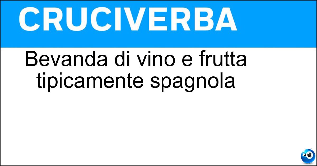 Bevanda di vino e frutta tipicamente spagnola Soluzione Bevanda di vino e frutta tipicamente spagnola - Sangria