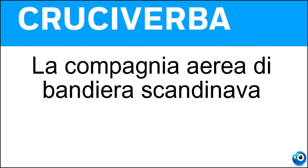 La compagnia aerea di bandiera scandinava