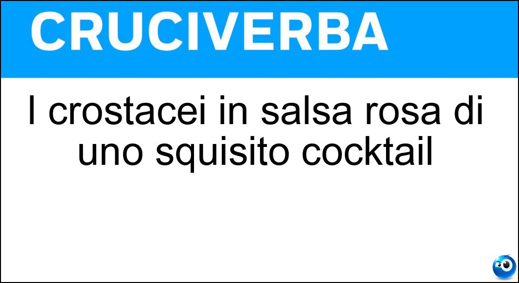 I crostacei in salsa rosa di uno squisito cocktail