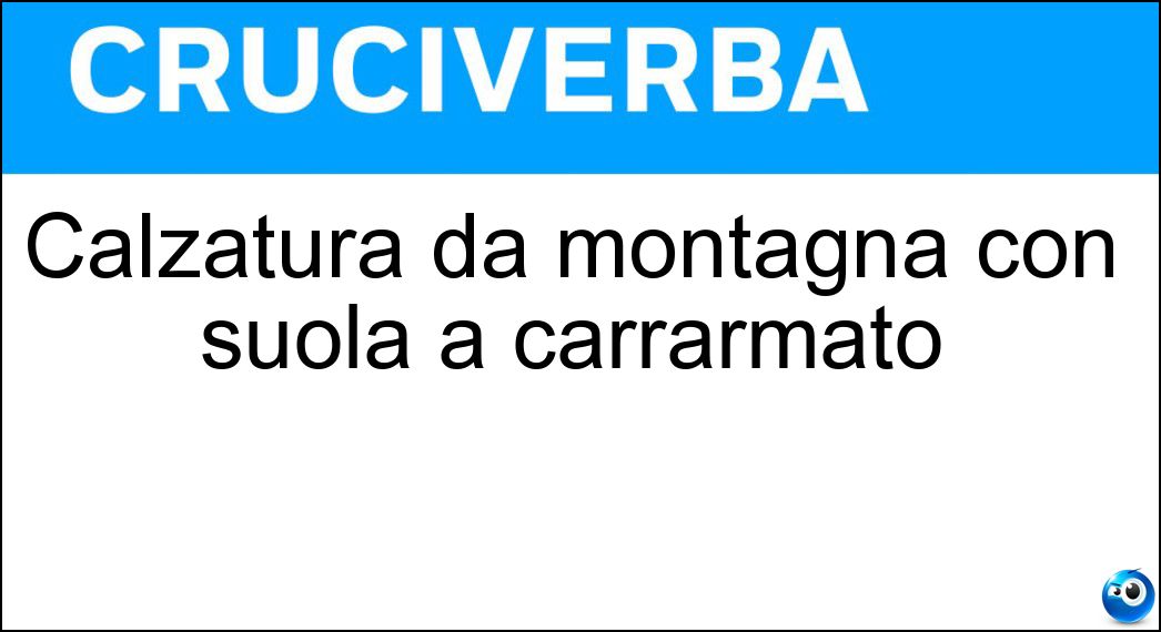 Calzatura da montagna con suola a carrarmato