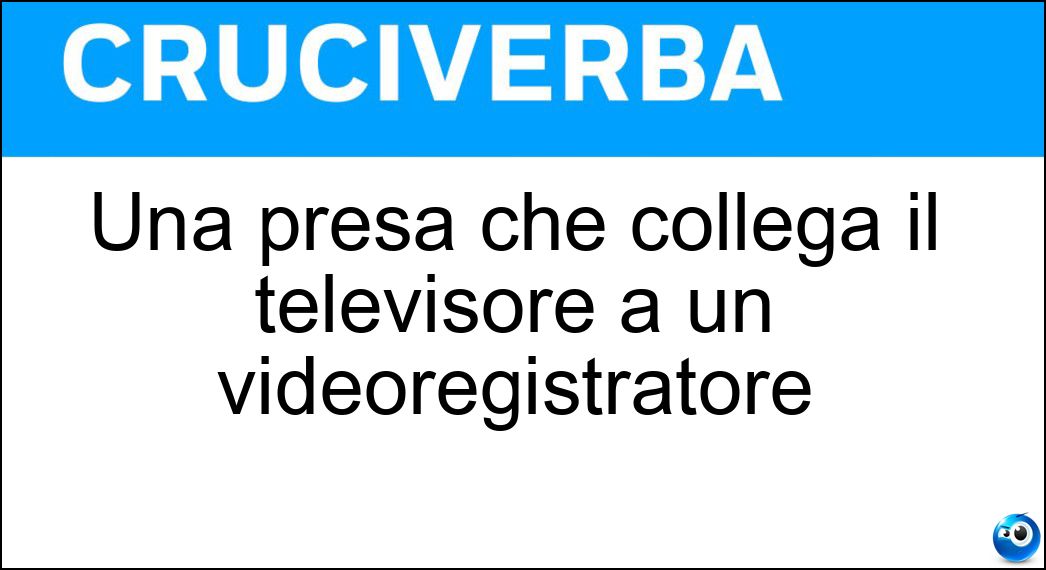 Una presa che collega il televisore a un videoregistratore