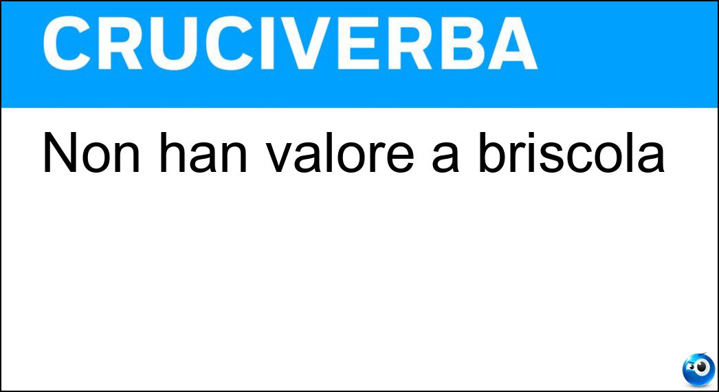 Non han valore a briscola Soluzione Non han valore a briscola - Scartine