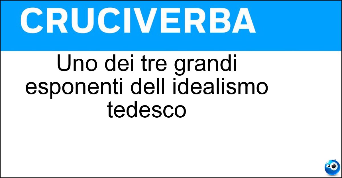 Soluzione Uno dei tre grandi esponenti dell idealismo tedesco - Schelling