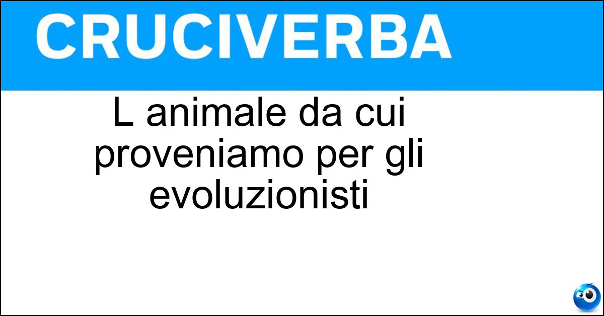 Soluzione L animale da cui proveniamo per gli evoluzionisti - Scimmia