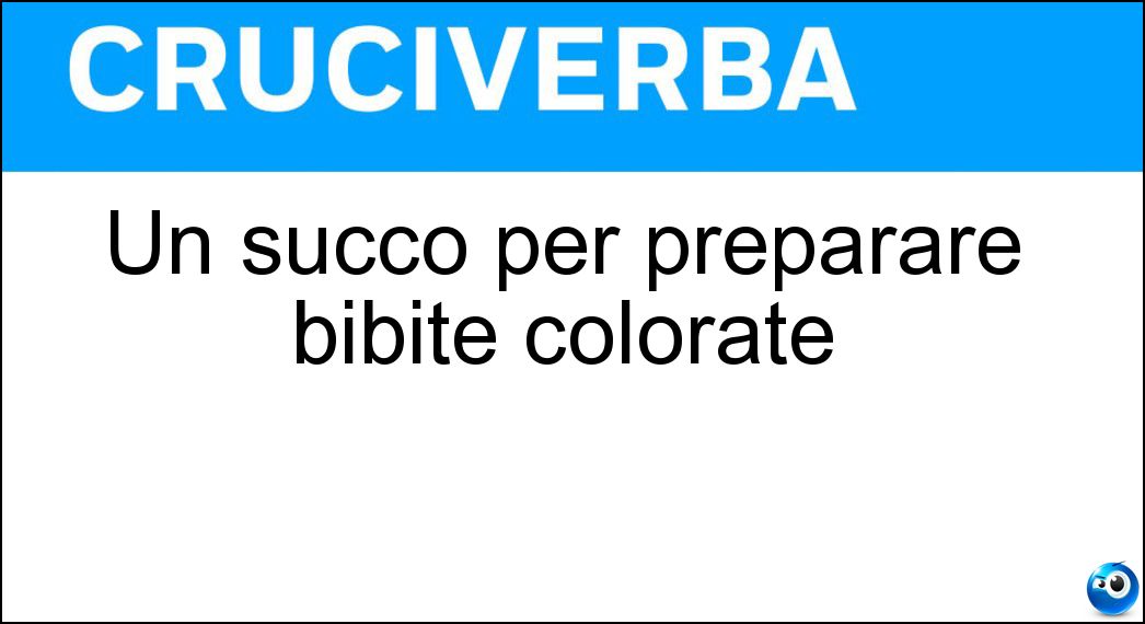 Un succo per preparare bibite colorate