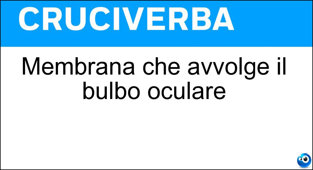 Membrana che avvolge il bulbo oculare Soluzione Cruciverba: Membrana che avvolge il bulbo oculare - Risposta Sclera